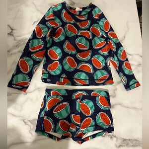 Girls hanna andersson swim top and shorts